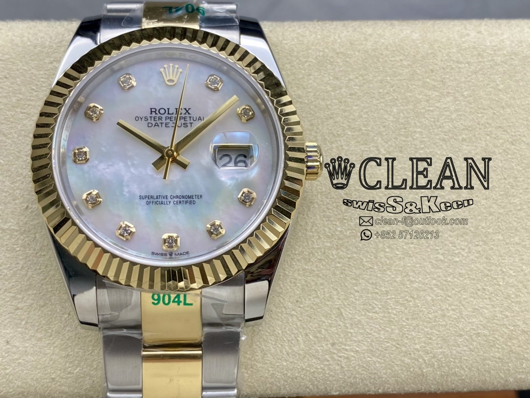 a438cc4f6a3661a64429cceaee9e208e ROLEX DATEJUST WHITE DIAL 41MM - Image 1