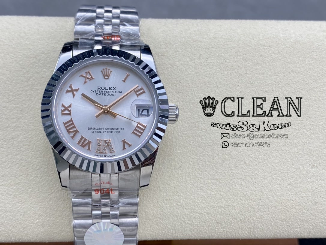 a464a8cfa593d6c81eb741523c35e7ba ROLEX LADY-DATEJUST SILVER DIAL 31MM - Image 1