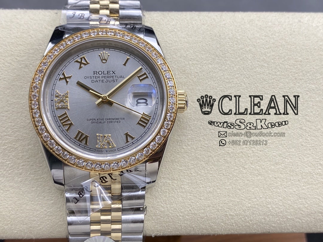 a8227d9d738ea77d11cf9f049dd38917 ROLEX DATEJUST SILVER DIAL 36MM - Image 1