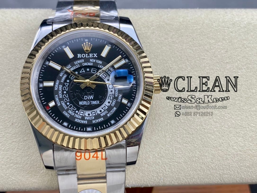 b6b0fb450eda4726f585721109b72f8d ROLEX SKY-DWELLER BLACK DIAL 42MM - Image 1