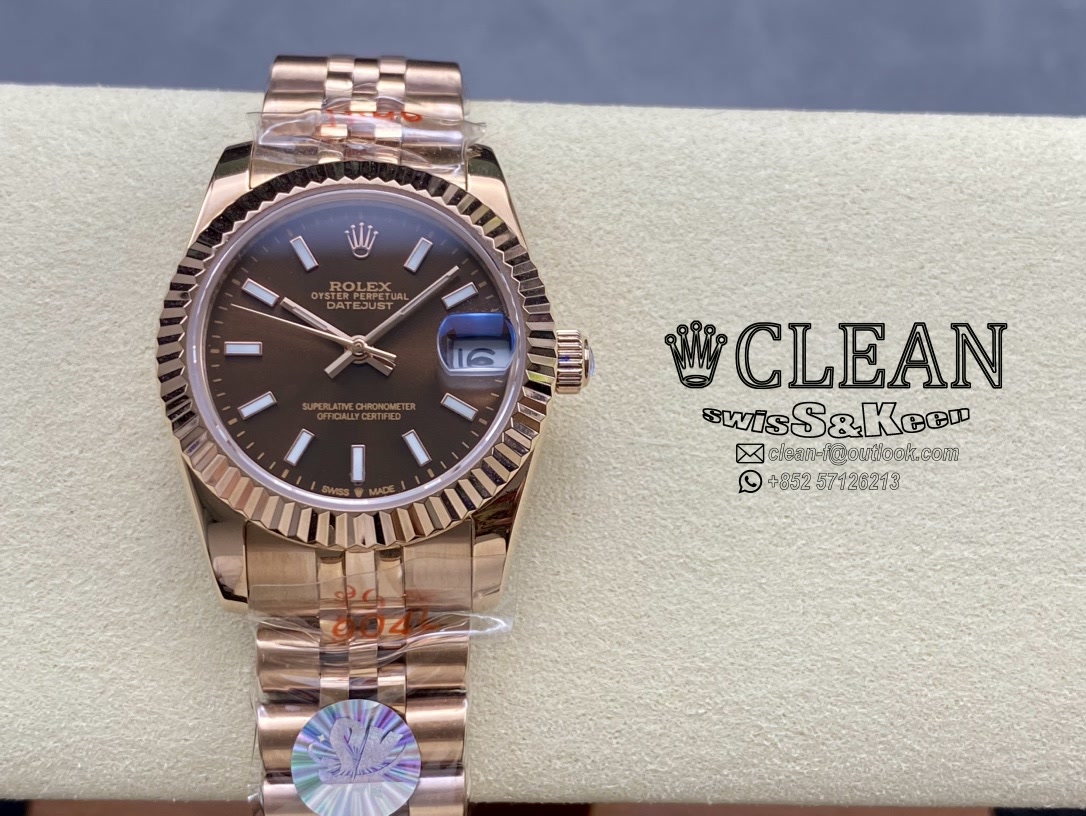 b7561e6536dd2b62e7afcb4d9c98062a ROLEX LADY-DATEJUST BROWN DIAL 31MM - Image 1