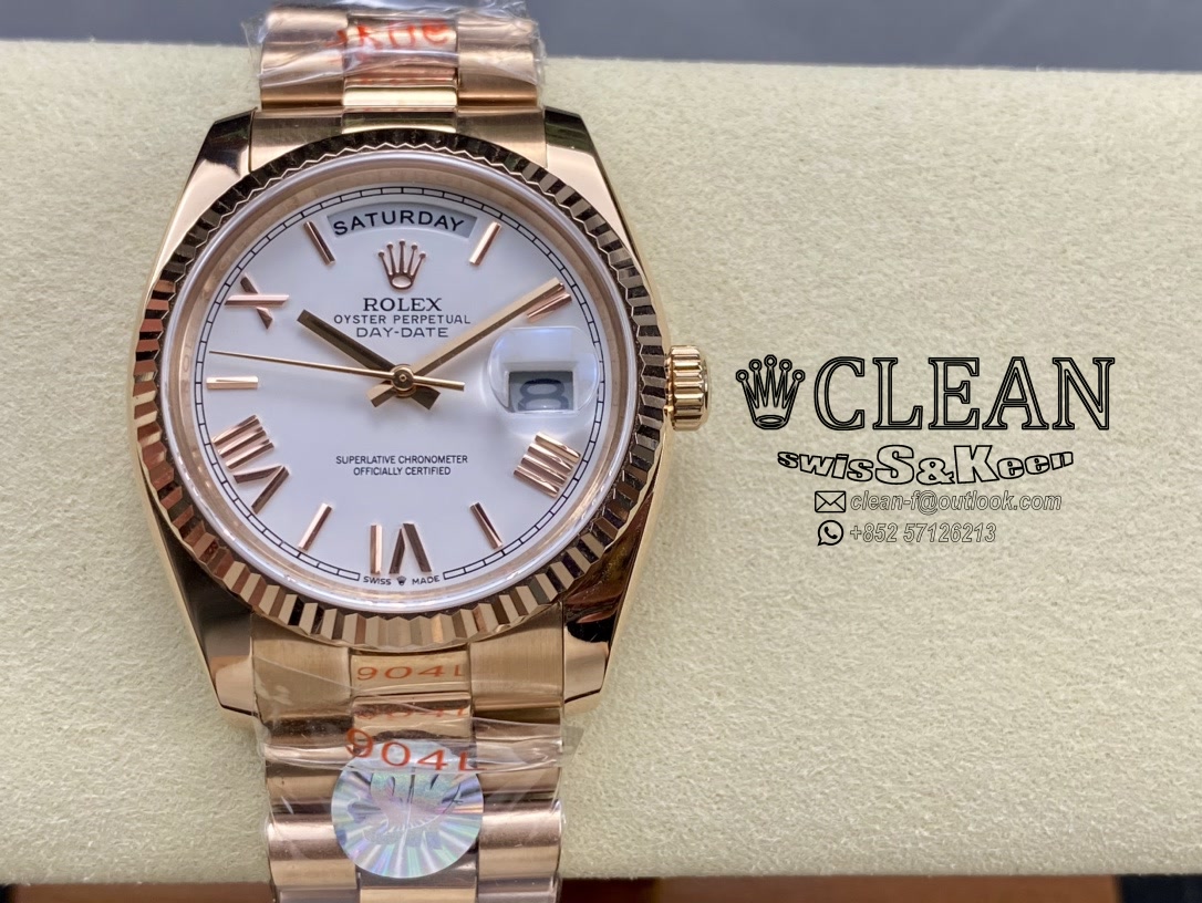 b7d1da35f9036ce8a1c7461d16057896 ROLEX DAY-DATE WHITE DIAL 36MM - Image 1