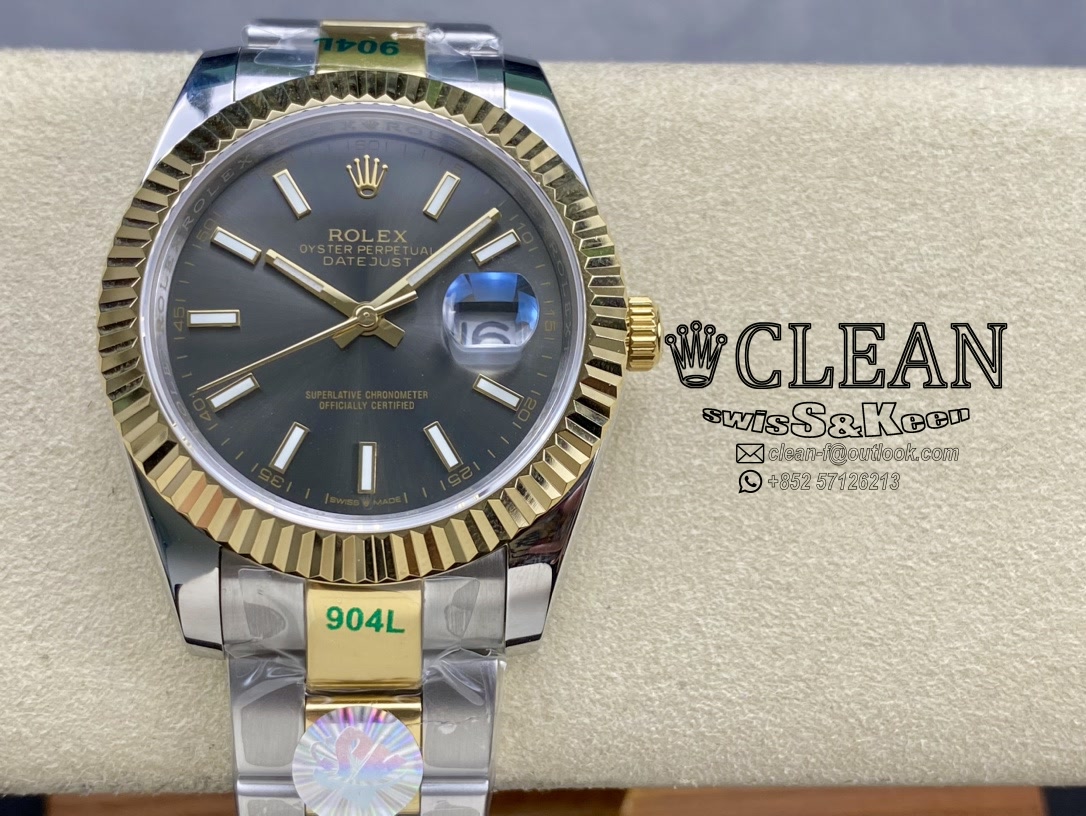 becc8979f9f4b6c5ec5cc8d75b8f2fce ROLEX DATEJUST BLACK DIAL 41MM - Image 1