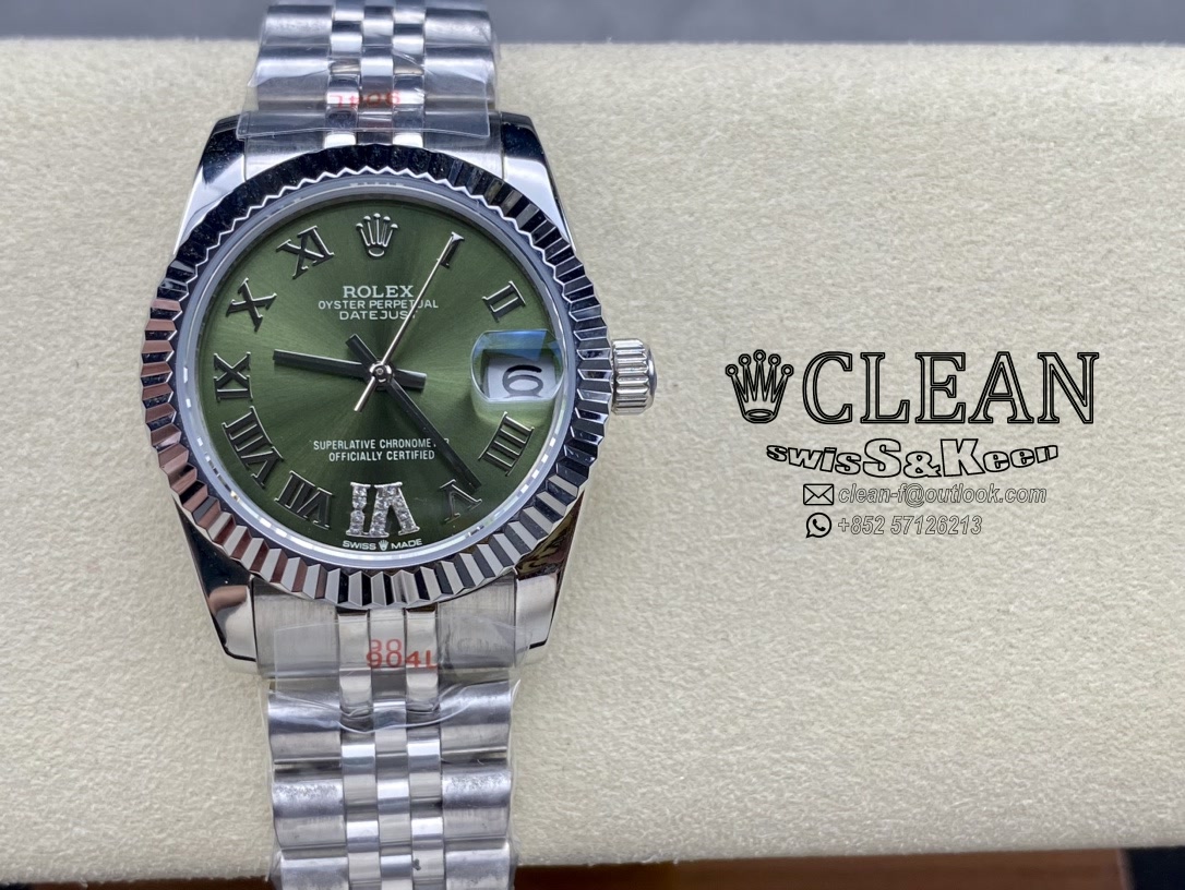 bf224b15ecedc735539a6b4a57011867 ROLEX LADY-DATEJUST GREEN DIAL 31MM - Image 1