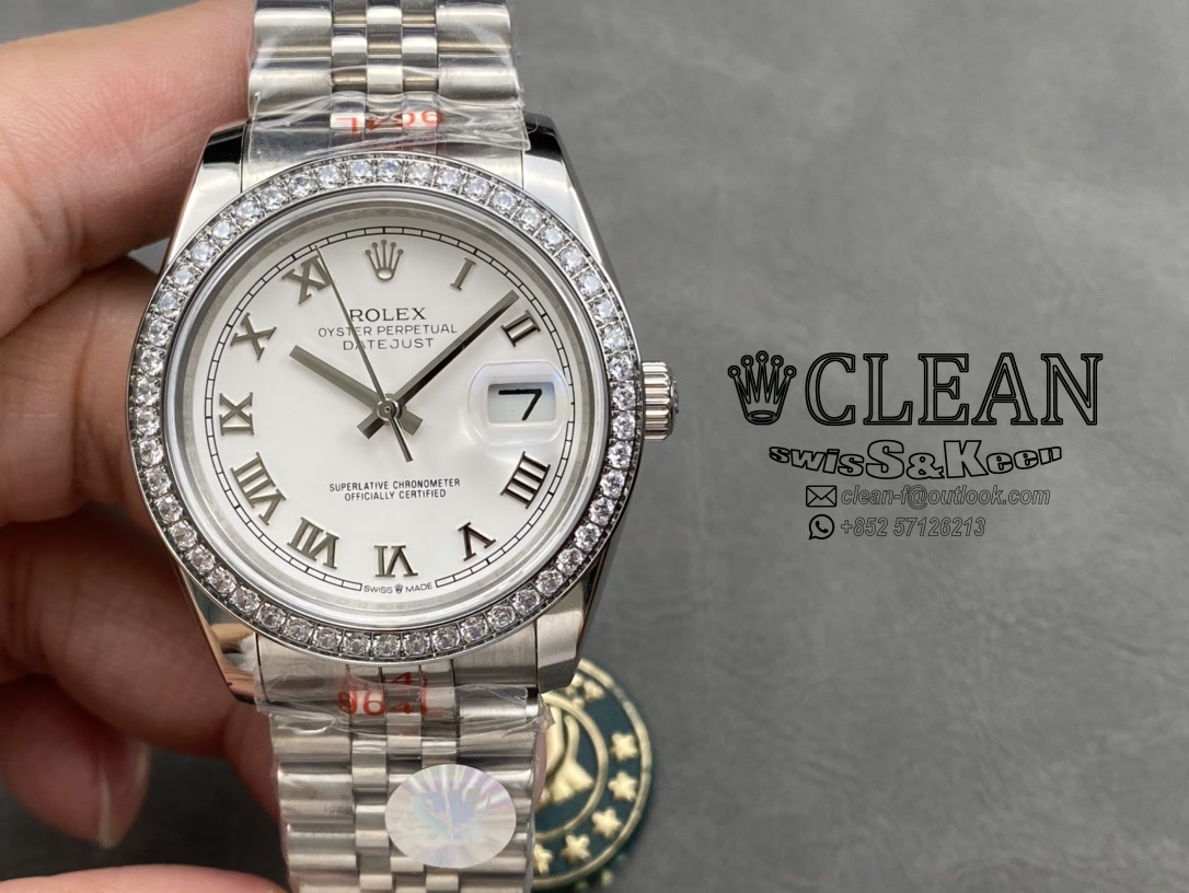 c19234fdb32037791f5702a01d50f196 ROLEX DATEJUST WHITE DIAL 36MM - Image 1