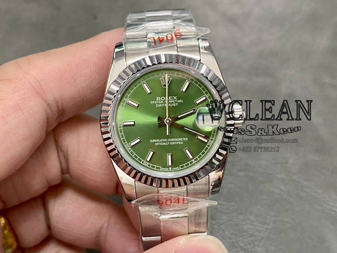 c2d8792597eb85eae626c0debc2989bf ROLEX LADY-DATEJUST GREEN DIAL 31MM - Image 1