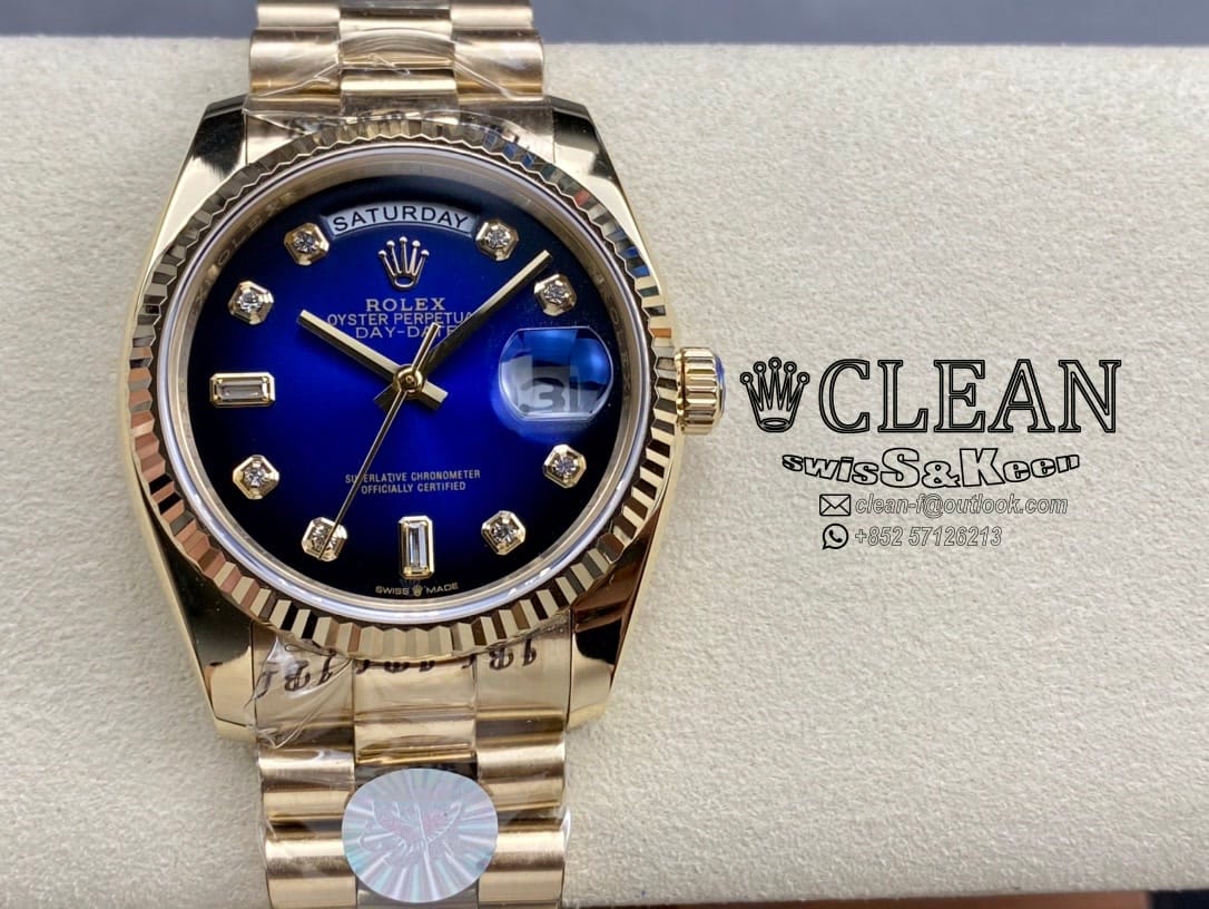 c3f7a3452c8701f302451f38b7e5e3a8 ROLEX DAY-DATE BLUE DIAL 36MM - Image 1