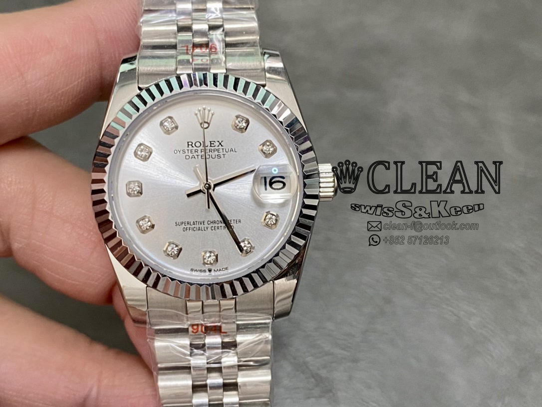 c459aa3832c2c16a16ed5bdd0f75e419 ROLEX LADY-DATEJUST SILVER DIAL 31MM - Image 1