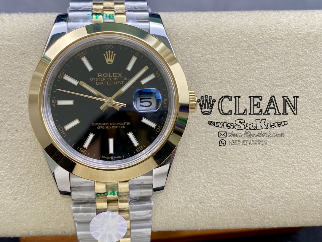 c6601590eaf8d2eeb72900929a4ffb2a ROLEX DATEJUST BLACK DIAL 41MM - Image 1