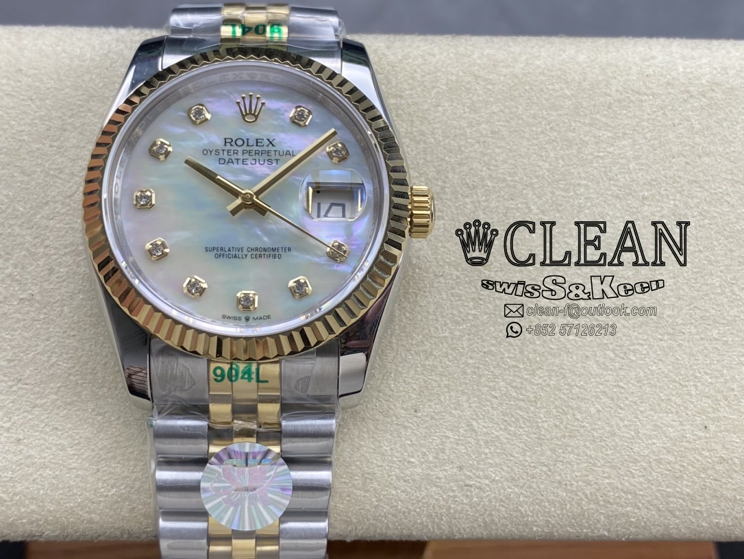 c7c595f1d65bf614c6cbc09cc6d17484 ROLEX DATEJUST WHITE DIAL 36MM - Image 1