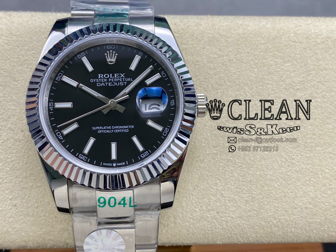 ca947dfde46ee7f355d2d860bff065ed ROLEX DATEJUST BLACK DIAL 41MM - Image 1