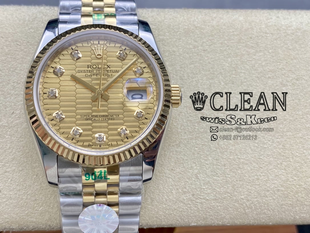 cb0d0e7b8f6f77d10264a097a58c736a ROLEX DATEJUST GOLD DIAL 36MM - Image 1