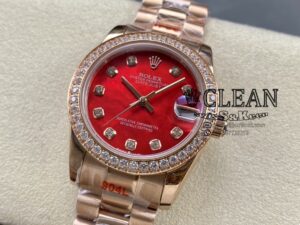 ROLEX LADY-DATEJUST RED DIAL 31MM - Image 3