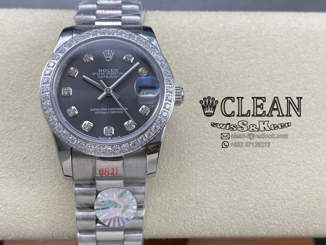 d6a73249a878eee40bbdf9f4ce2b3f5a ROLEX LADY-DATEJUST BLACK DIAL 31MM - Image 1