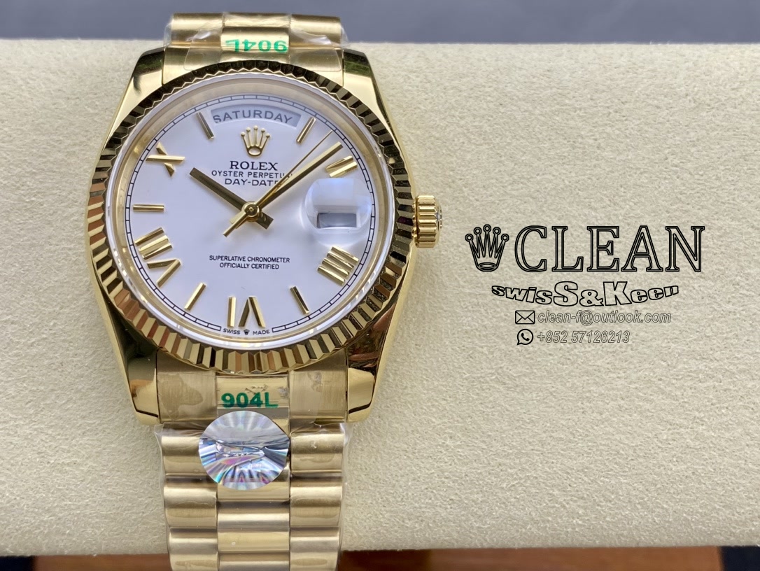 d8b88e29ee95a7a630e8d9b863018277 ROLEX DAY-DATE WHITE DIAL 36MM - Image 1