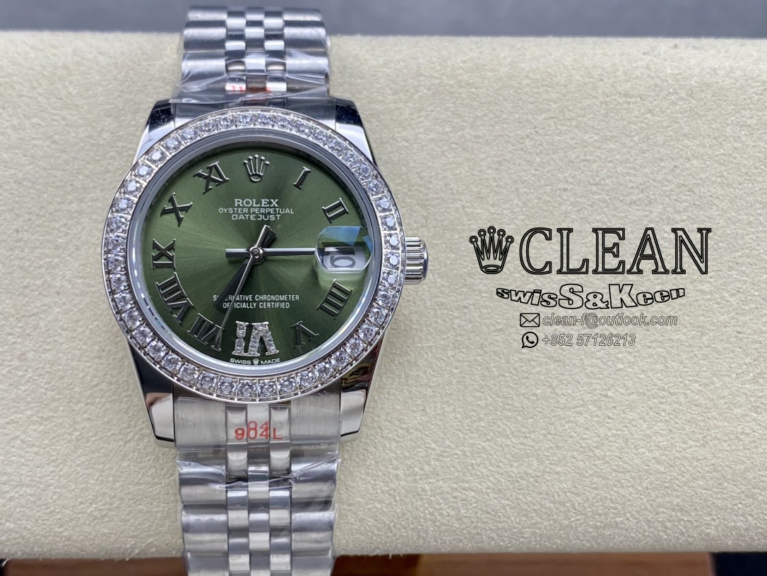 daef9d45cfa5793fe419aac33debc63a ROLEX LADY-DATEJUST GREEN DIAL 31MM - Image 1
