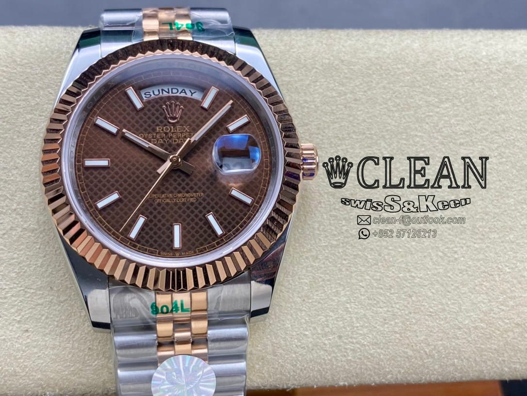 db7258f2448ed4c4f1536ee4a00f13b0 ROLEX DAY-DATE BROWN DIAL 40MM - Image 1