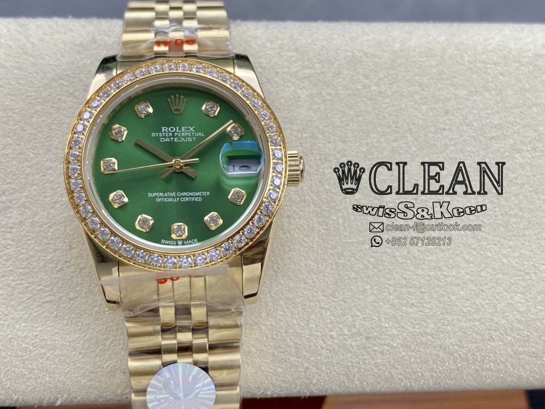 defb457046ee247a8f30e7433bf04b48 ROLEX LADY-DATEJUST GREEN DIAL 31MM - Image 1