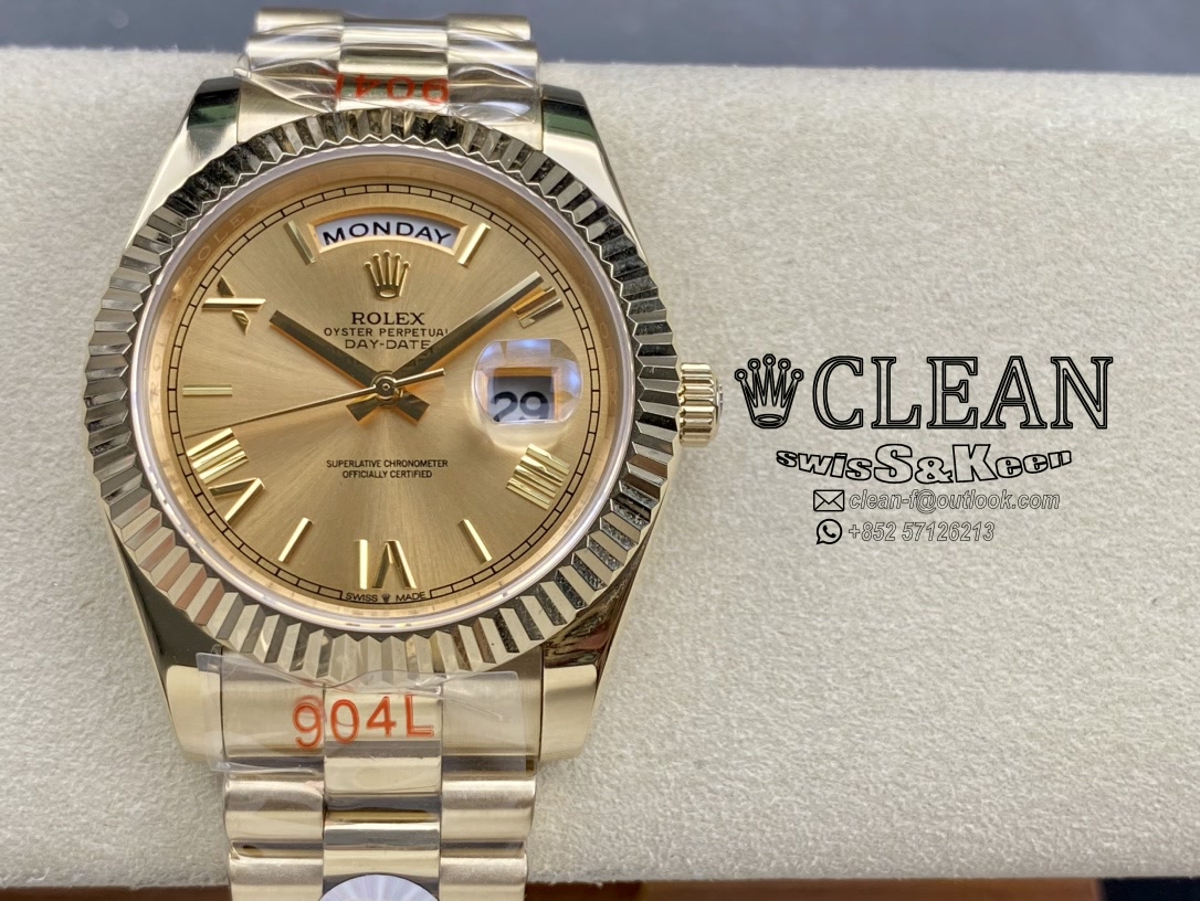 e039a7907425d782668134c47575ab58 ROLEX DAY-DATE GOLD DIAL 40MM - Image 1