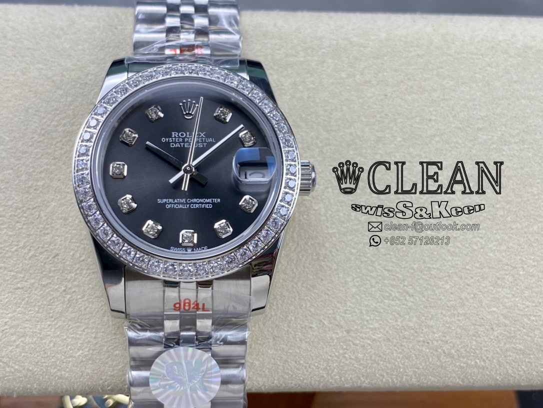 e9274dd7ab4c1b55671420a82b282af0 ROLEX LADY-DATEJUST BLACK DIAL 31MM - Image 1