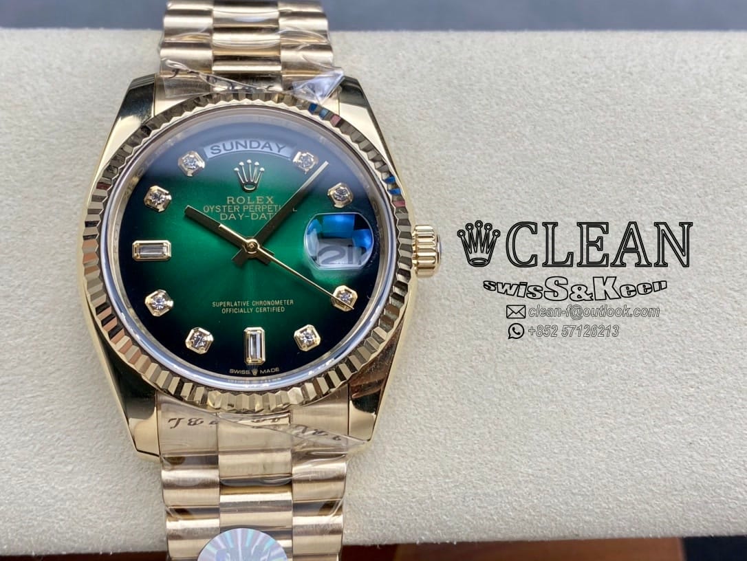 ed794fcc32d0c9ecf8b46ff2921c66ea ROLEX DAY-DATE GREEN DIAL 36MM - Image 1