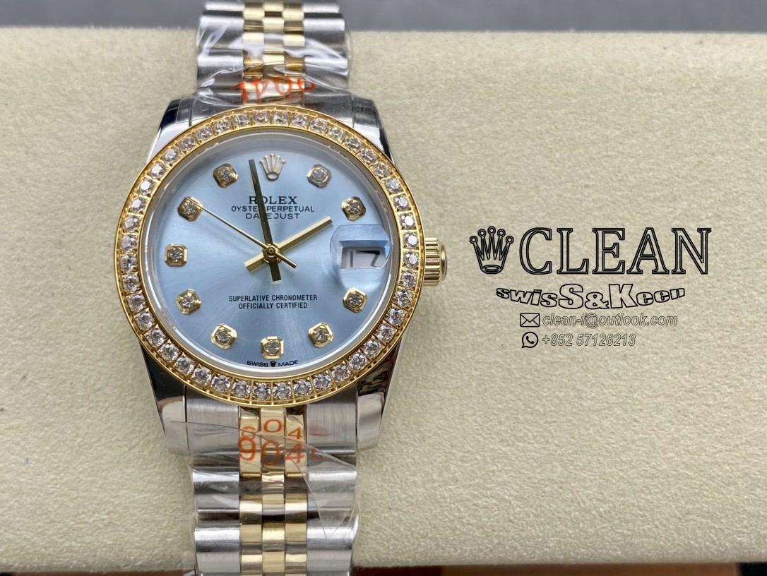 f106e47e40b78b59aff0ef0300e50352 ROLEX LADY-DATEJUST BLUE DIAL 31MM - Image 1