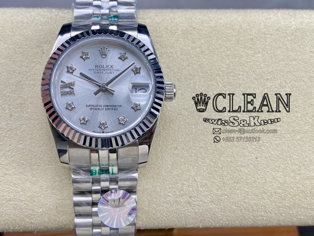 f138a0a617c4234ef4b145de9abdc27d ROLEX LADY-DATEJUST SILVER DIAL 31MM - Image 1