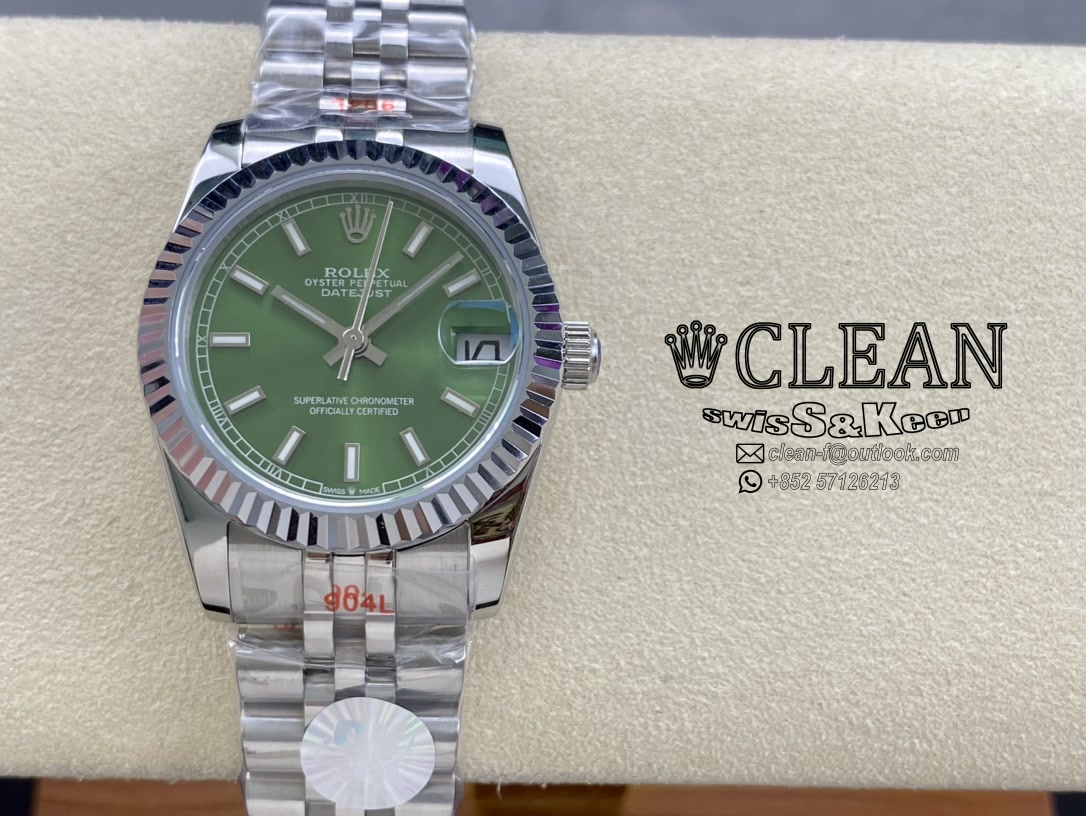 f6acefa62a8a3de02d3aadd5d7ec9239 ROLEX LADY-DATEJUST GREEN DIAL 31MM - Image 1