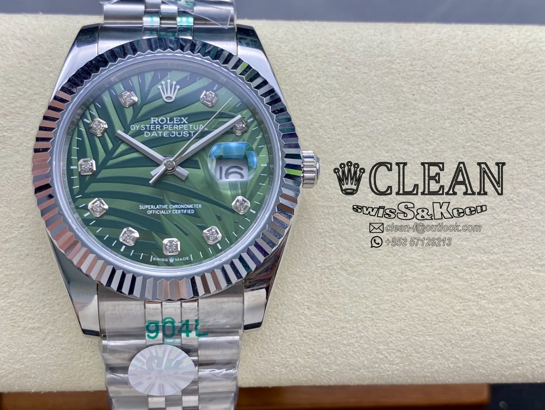 fac2d202466750fa8b2b1c51684ae4a5 ROLEX DATEJUST GREEN DIAL 41MM - Image 1