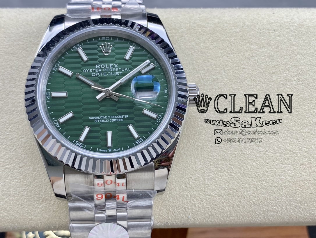 fd5417e4df98359e04f9a55dc31c8abb ROLEX DATEJUST GREEN DIAL 41MM - Image 1