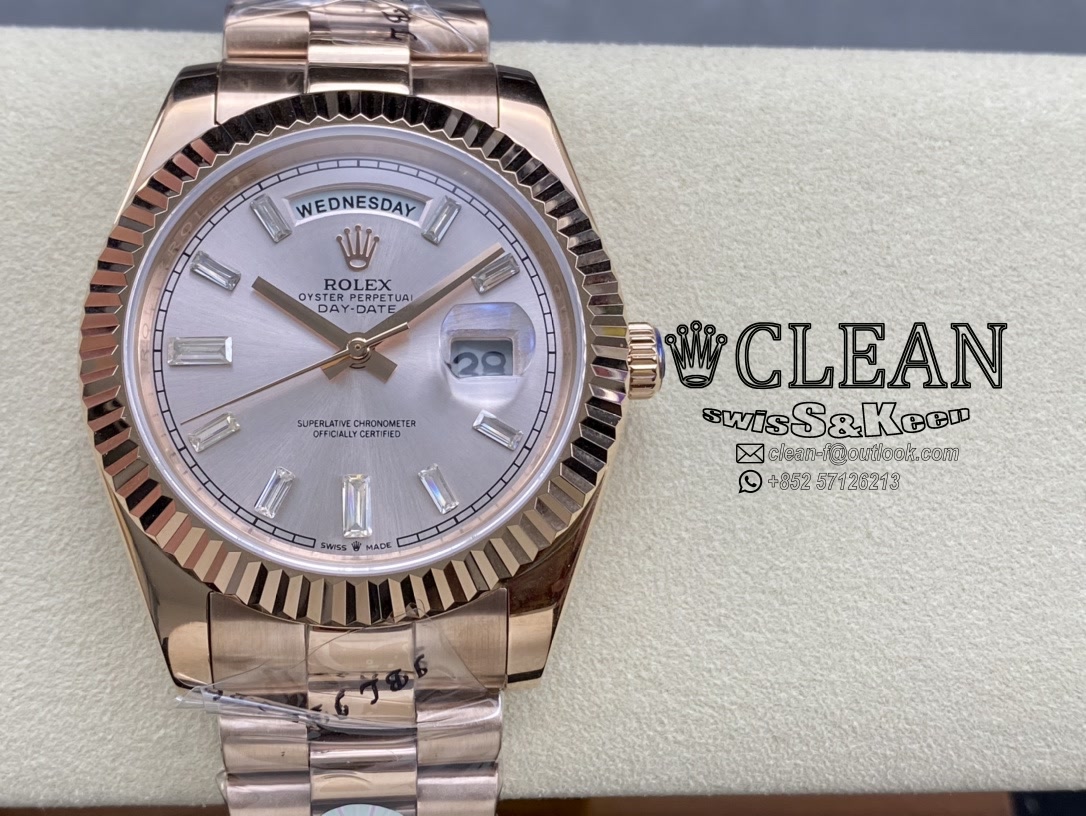fe4ba3d114a9be1977f4a7355b2300d3 ROLEX DAY-DATE SILVER DIAL 40MM - Image 1