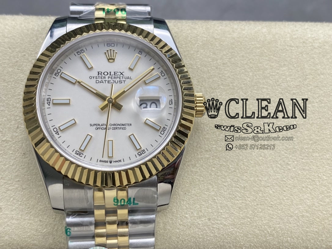 ff223144b18c6e3dad03937b28d89455 ROLEX DATEJUST WHITE DIAL 41MM - Image 1